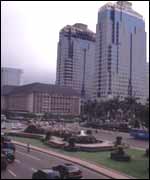 The bank of Jakarta in Indonesia