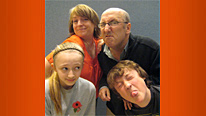 Claire Rushbrook, Lauren Mote, John Biggins, Ryan Watson are the Wormwood family