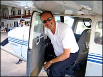 aggers prepares for flight