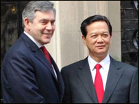 Thủ tướng Nguyễn Tấn Dũng và Thủ tướng Anh Gordon Brown