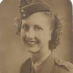 Sheila Fenn, new recruit to ATS, Guildford, September 1944