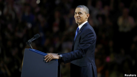 Obama đọc diễn văn mừng chiến thắng