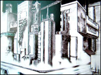 Alien cityscape design by Chris Dale