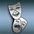 The theatre masks of comedy and tragedy