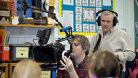 Filming for BBC Six Nations promos at Radnor Road Primary School