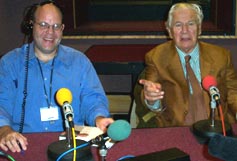 Image: Peter Ustinov with Mark Lawson in the Front Row studio