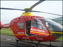 The County Air Ambulance in the East Midlands
