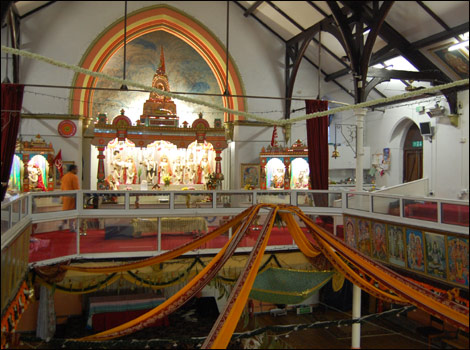 The interior of the Hindu Temple