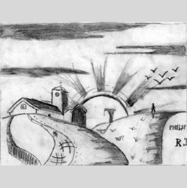 Great Expectations: Lino Print First Sketch