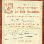 Dad's Warden's Identity card