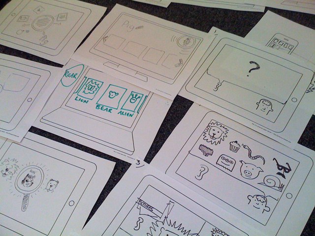 Ideas and sketches for Roar to Explore