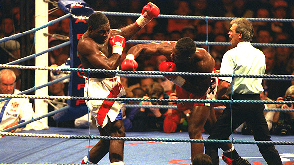 Frank Bruno and Lennox Lewis