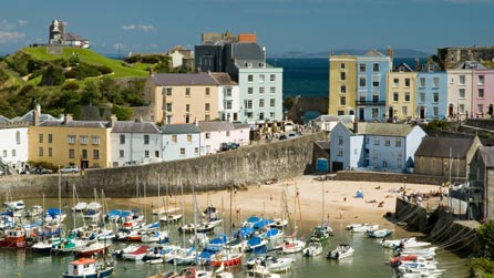 Tenby harbour. Image from https://www.istockphoto.com