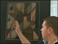 Daniel Ward with his picture