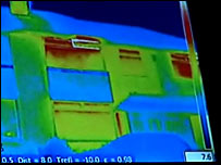 Thermal image of house