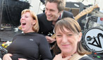 Athlete in Blackpool performing for Dermot O'Leary