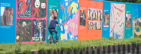 Olympic hoardings, Hackney Wick