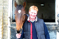 George McGrath at Willy Musson's stables in Newmarket.