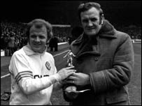 Don Revie (r) with Billy Bremner