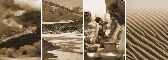 four scenes of desertification in featured countries