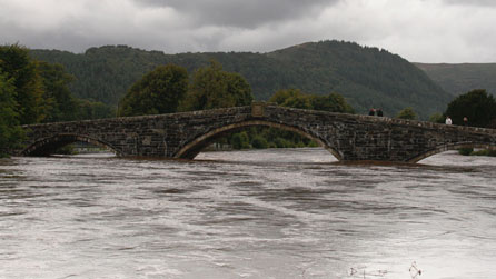 The river Conwy at Llanrwst. Photo: Rob Davies