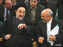 محمد خاتمی در کنار محسن میردامادی