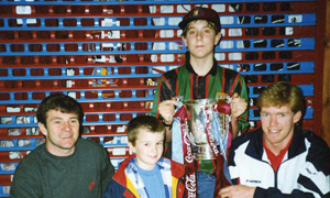 Ray Houghton, Ben Sutherland and Steve Staunton. The identity of the child is unknown