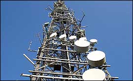 The Wrekin transmitter Picture courtesy of Mike Brown