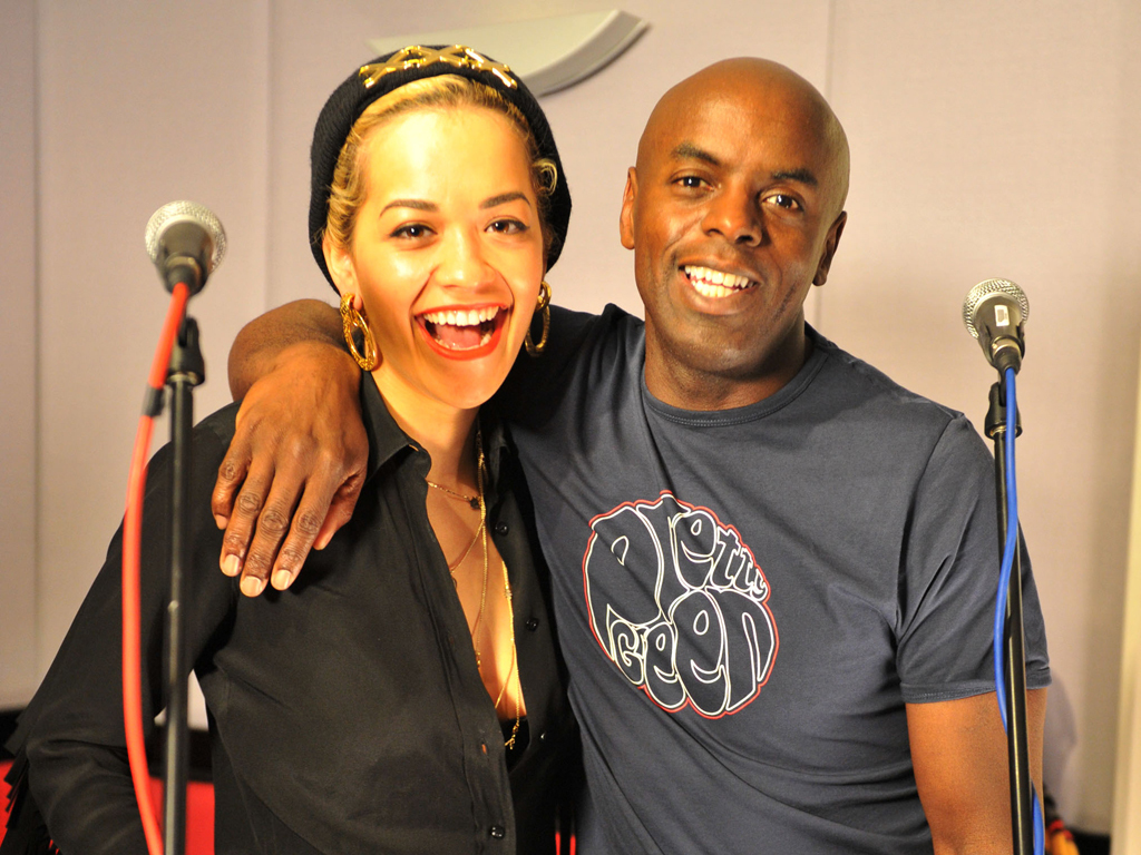 13 Feb 12 - Rita Ora in the Live lounge