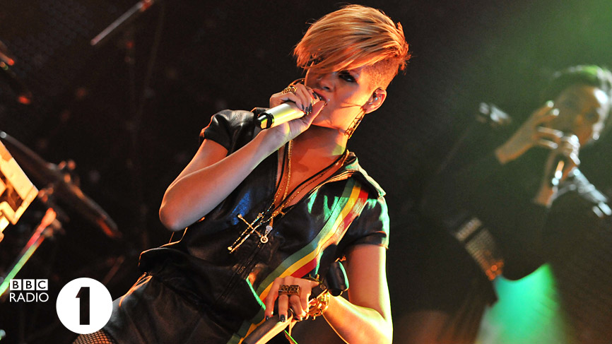 Rihanna performing live at Radio 1's Big Weekend 2010