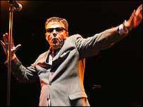 Suggs gets into his stride on stage.