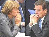 Angela Merkel ve Gerhard Schröder