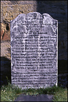 Sterne's grave in Coxwold. Image courtesy Laurence Sterne Trust
