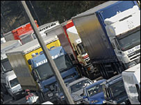 英国公路上的繁忙交通