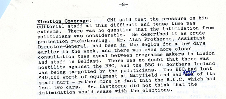 Broadcasting Council NI minutes 24th Jan 1986