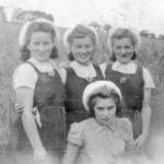 Eva Ward and three Spencer sisters at R.O.F. Swynnerton