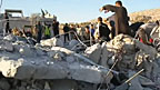 Edificio en ruinas por los bombardeos