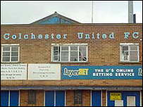 Front of Colchester United Football Club