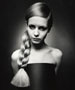 Twiggy with plait (1966) by Barry Lategan