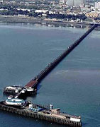 Aerial view of the pier today