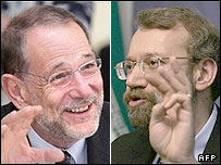 علی لاريجانی و خاوير سولانا