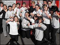 Year 8 students mark the end of School News Day