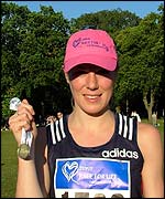 Jane Groves with her medal