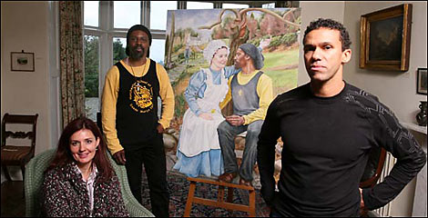 Michael Browne with his Made in England painting