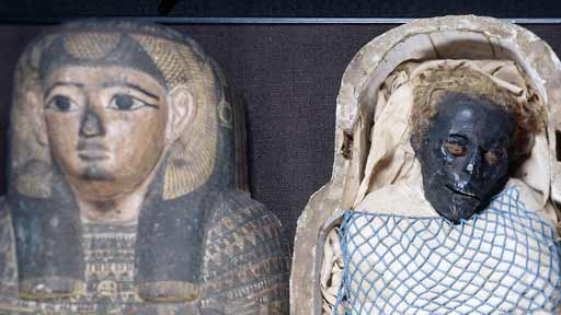 The Egyptian mummy Takabuti and her case