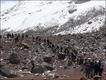 Fabian leading a group of 100 kids to the glacier of Ecuador's highest mountain, the Chimborazo