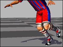 computer generated footballer