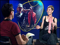 Martin Barber and Karen Reilly in webTV studio