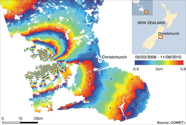 Interferogram of New Zealand
