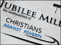 Christinas Against Poverty sign